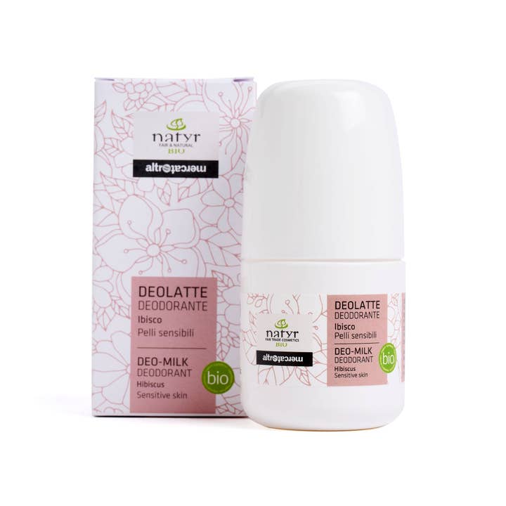 Deomilk Roll-On Hibiskus für empfindliche Haut – 50 ml für den Großhandel von Altromercato