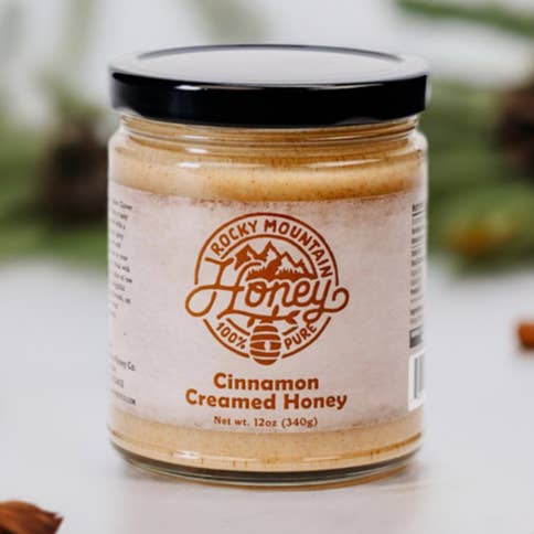 Miel crémeux à la cannelle 12oz pour la vente par Rocky Mountain Honey Co.