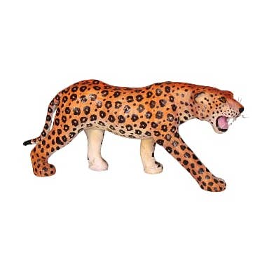 Handgefertigte Leder-Leopardenstatue Umweltfreundliche Wildtierdekoration für den Großhandel von Something wild