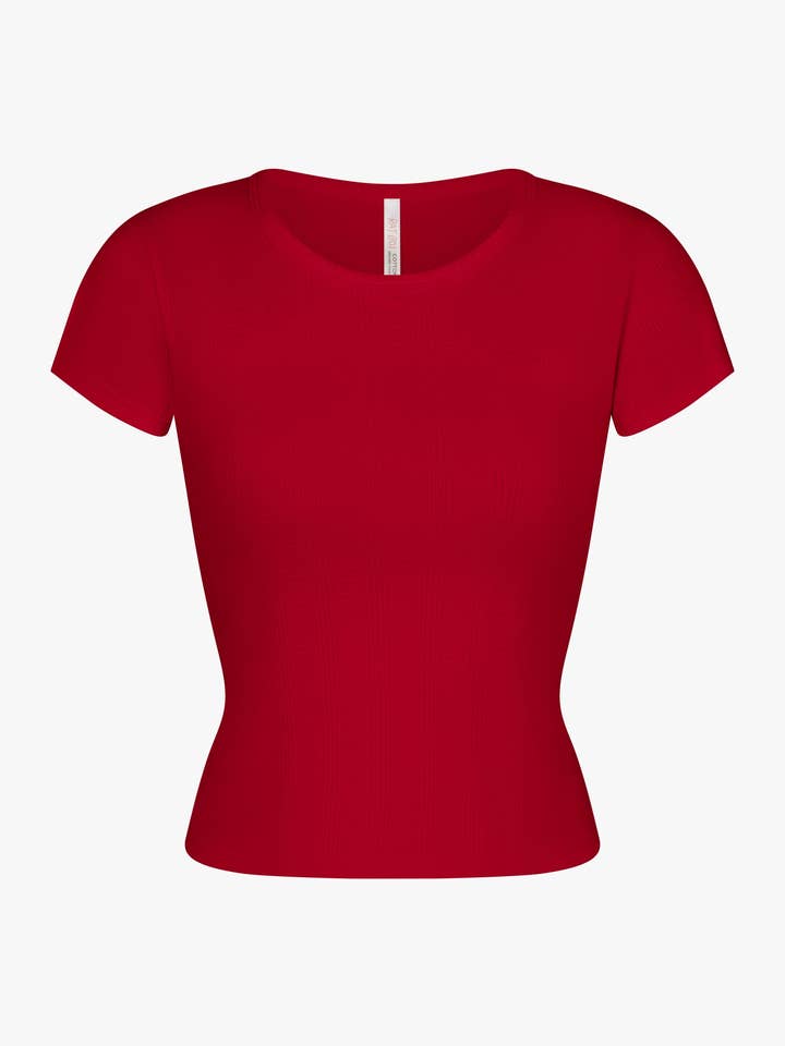 PERFECT T-SHIRT IN CHERRY POINTELLE for wholesale by Rat Boi