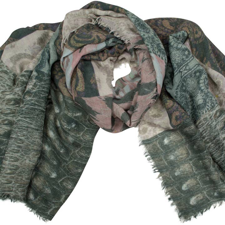 XXL ullscarf med geometriskt mönster för wholesale av Shirin Sehan