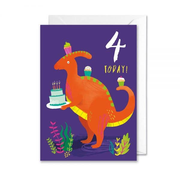 Biglietto Parasaurolophus per il quarto compleanno per la vendita all'ingrosso da parte di Middle Mouse