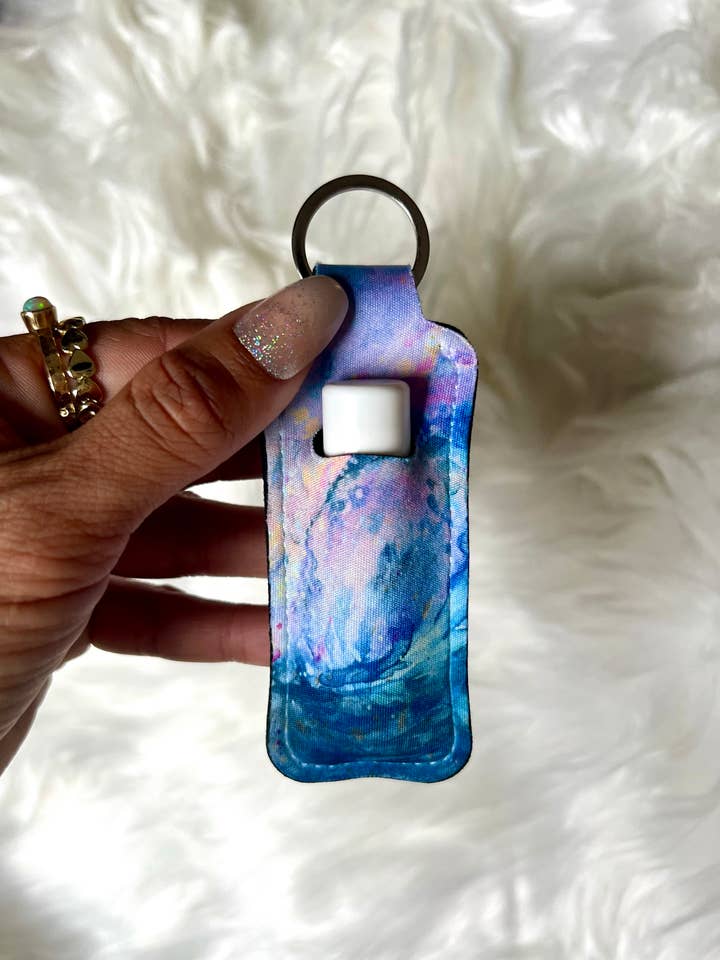 Chapstick holder Handmade in Hawaii "Purple Wave" for wholesale by The Sunset Shop