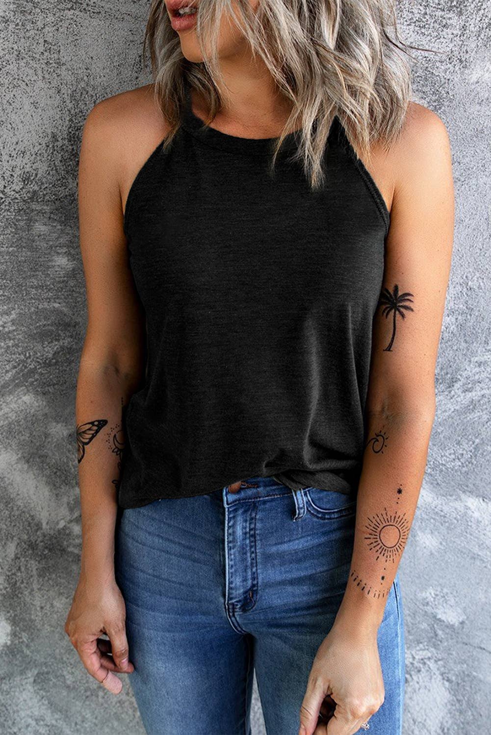 Lovesoft - Wholesale Tank Top - Women's - Customizable Solid Color Crew Neck Tank Top8