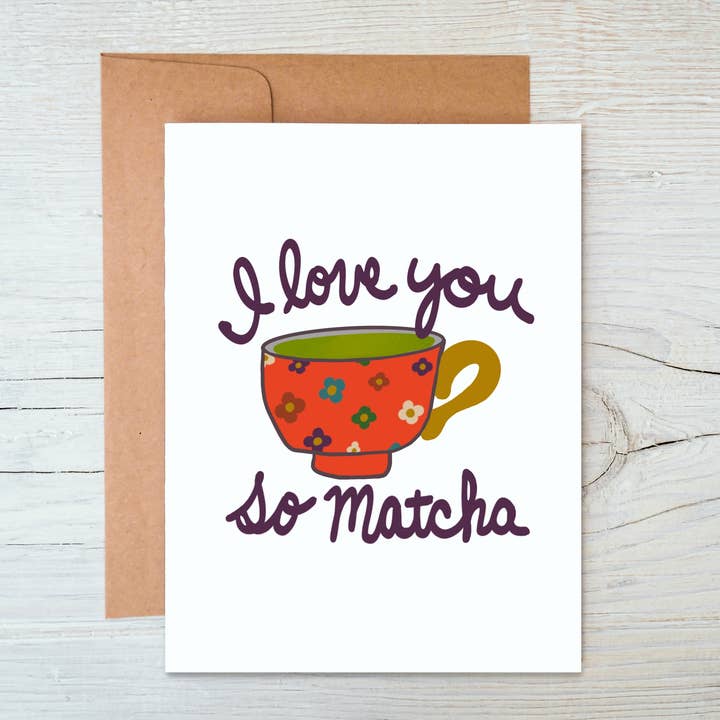 Marigold Press - Venta al por mayor Tarjetas de amor - Te quiero tanto matcha