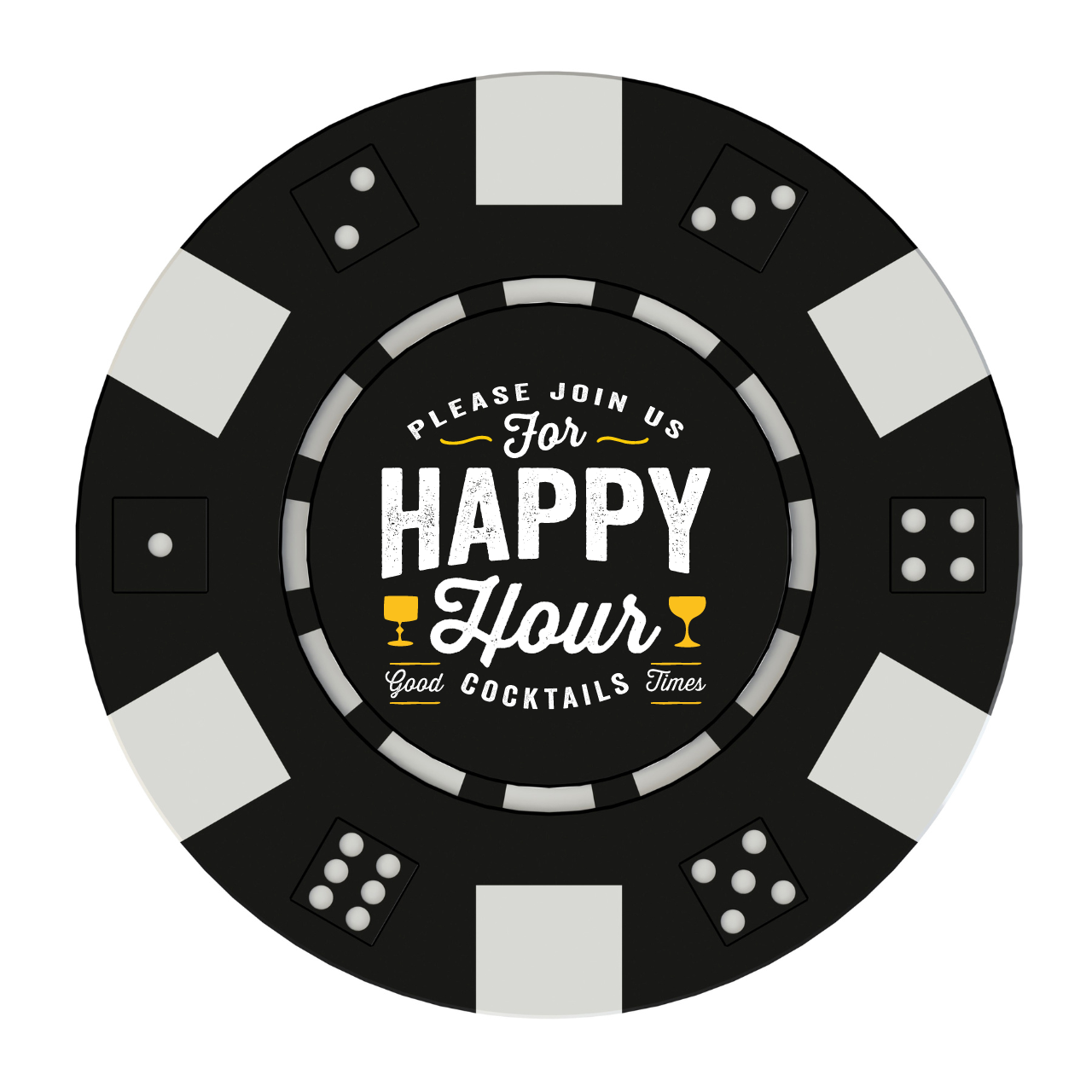 Color Custom Prints - Wholesale Card Game - Custom Clay Poker Chips/Custom Bar Chips/Happy Hour Tokens6