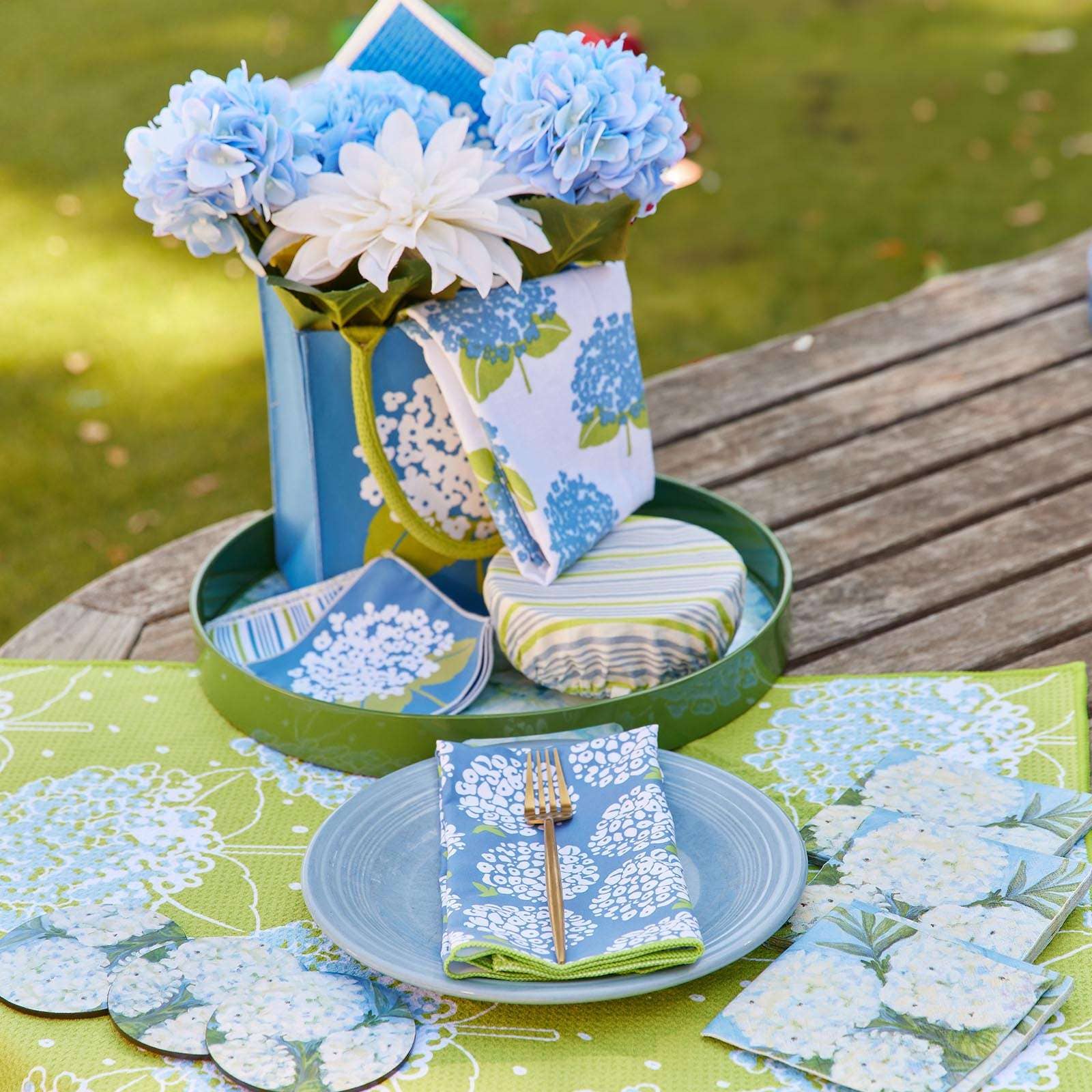 rockflowerpaper - Vente Pochette cadeau - Sac Cadeau Réutilisable Itsy Bitsy Hydrangea Sola3