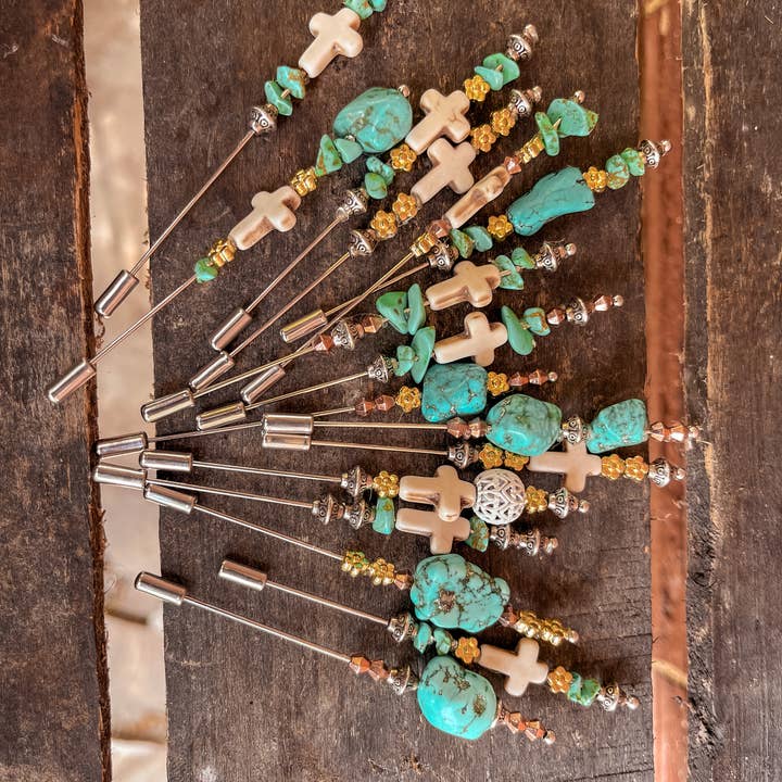 River Valley Co. - Wholesale Hat Accessory - Women's - Hat Pins | For Fedoras, cowgirl hats, western, boho1