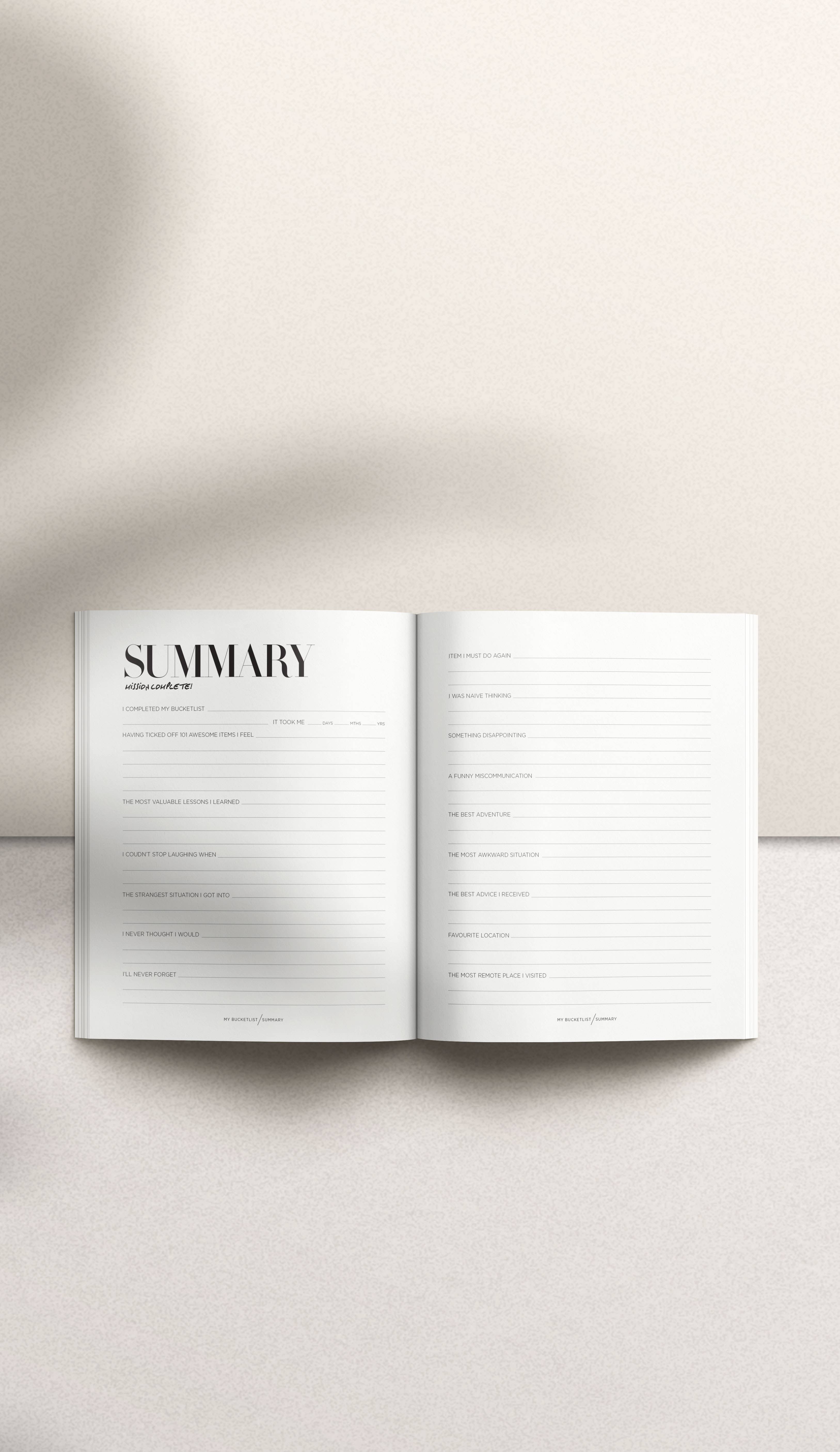 Axel & Ash - Wholesale Journal/Diary - My Bucket List Oat Journal/Diary17