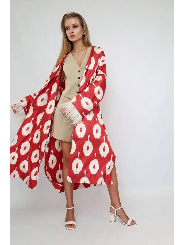 Silk & Cotton Global - Wholesale Kimono - Women's - 85% Silk 15% Cotton Kimono “Be My Valentine”2