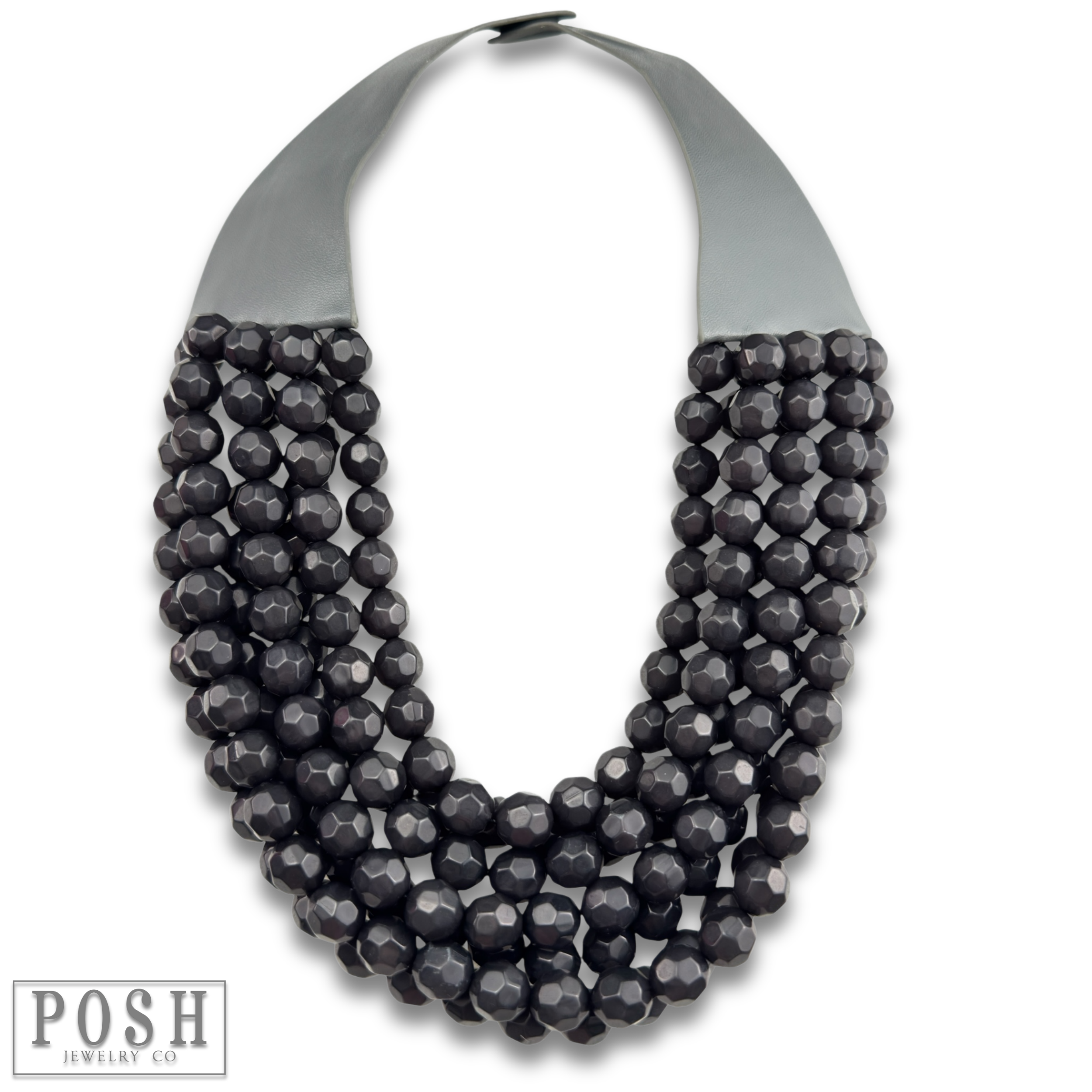 Pink Panache Brands - Wholesale Beaded/Pearl Necklace - Multi-strand magnetic clasp necklace10