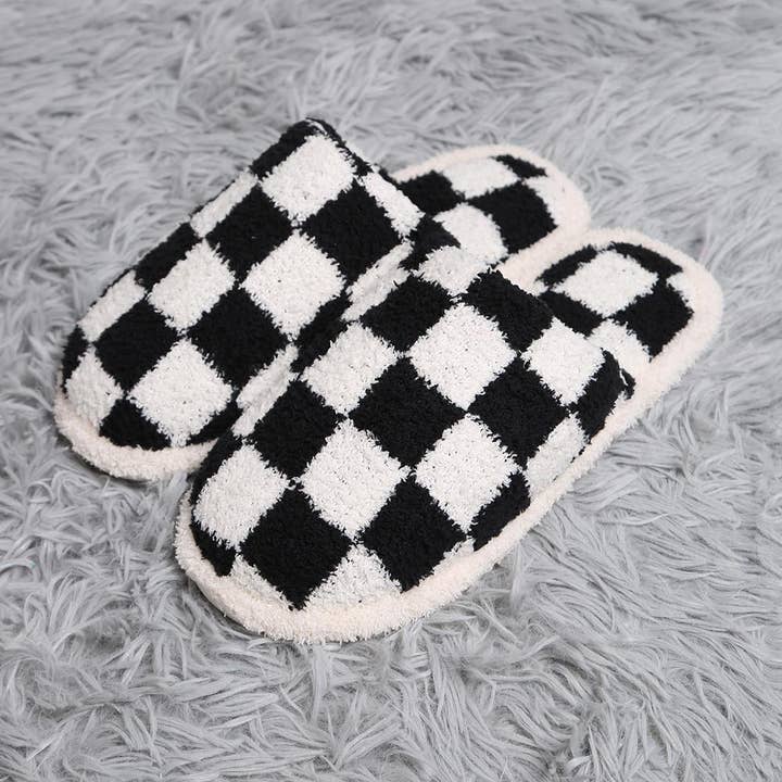 Sensibling Corp. - Wholesale Slippers - Women's - Checkerboard Soft Home Indoor Floor Slippers