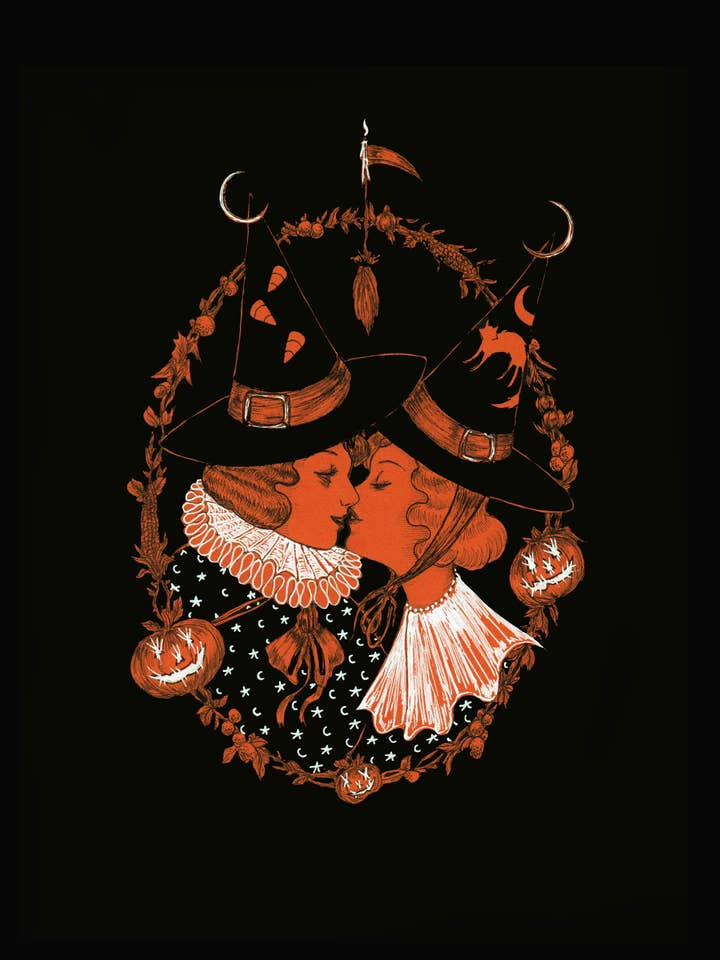 „Halloween Forever“ - kunst print - halloween, heks for engroshandel hos Mary Syring