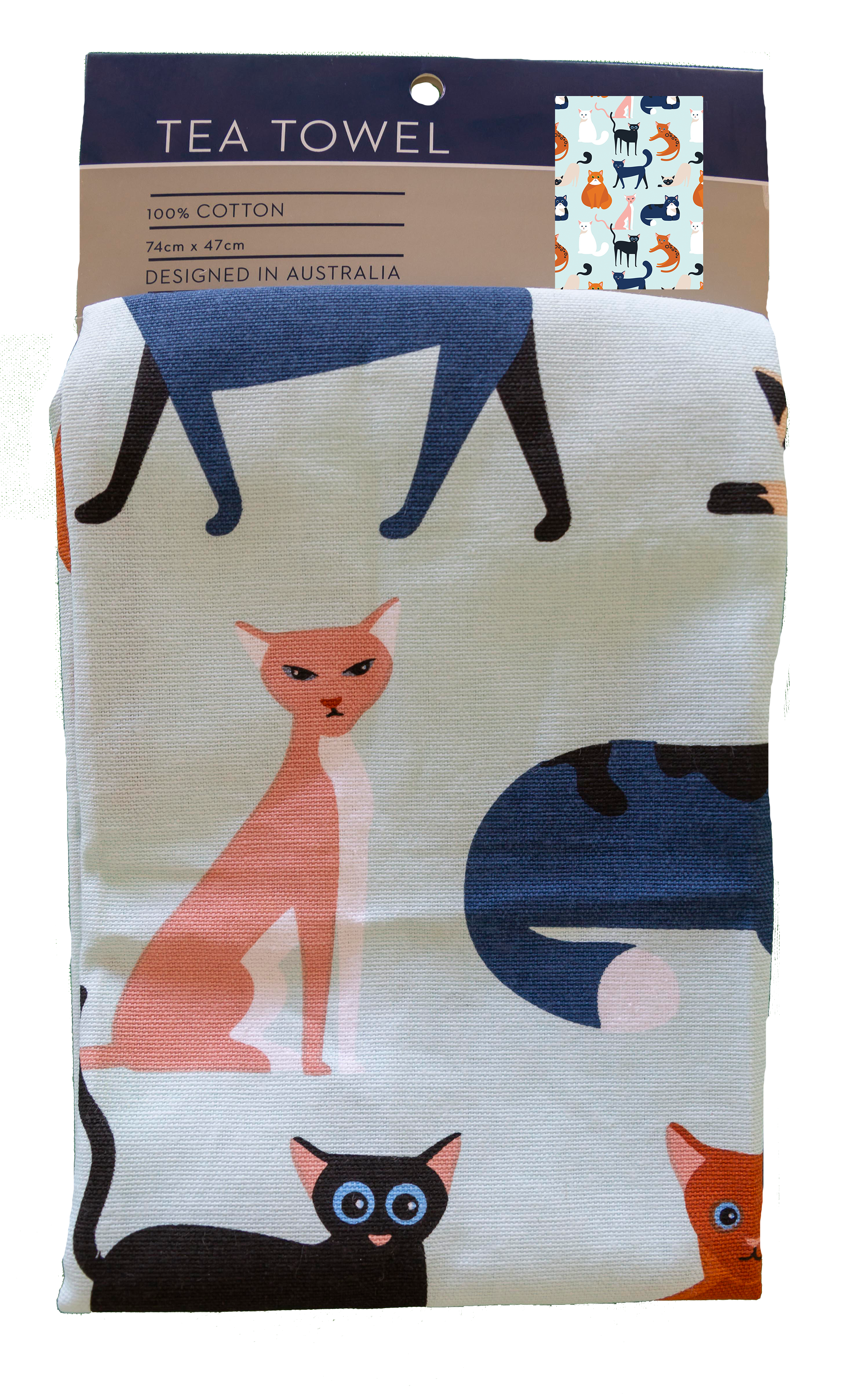 Allgifts Australia - Wholesale Tea Towel - Tea Towel - Colourful Cats2