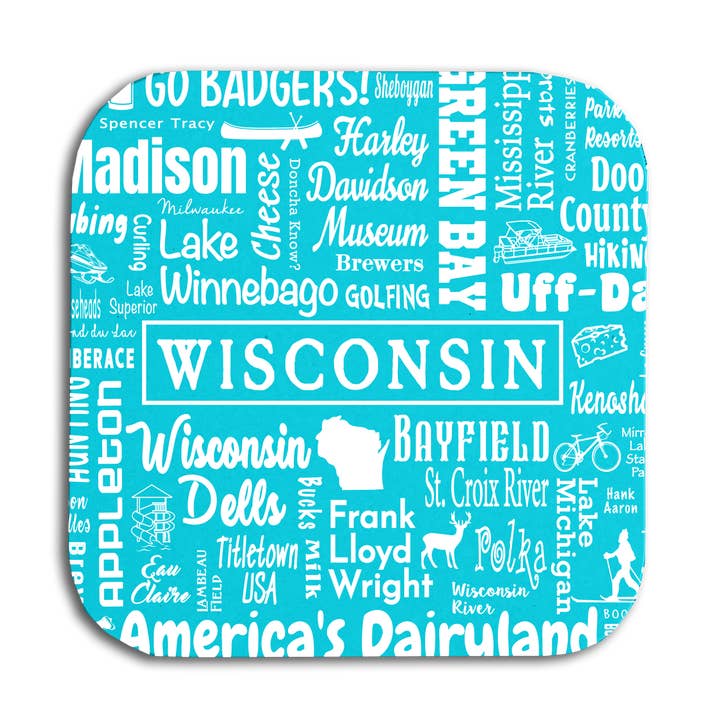 Wisconsin Destination Coaster - Where Life Takes You for wholesale by The Buffalo Works