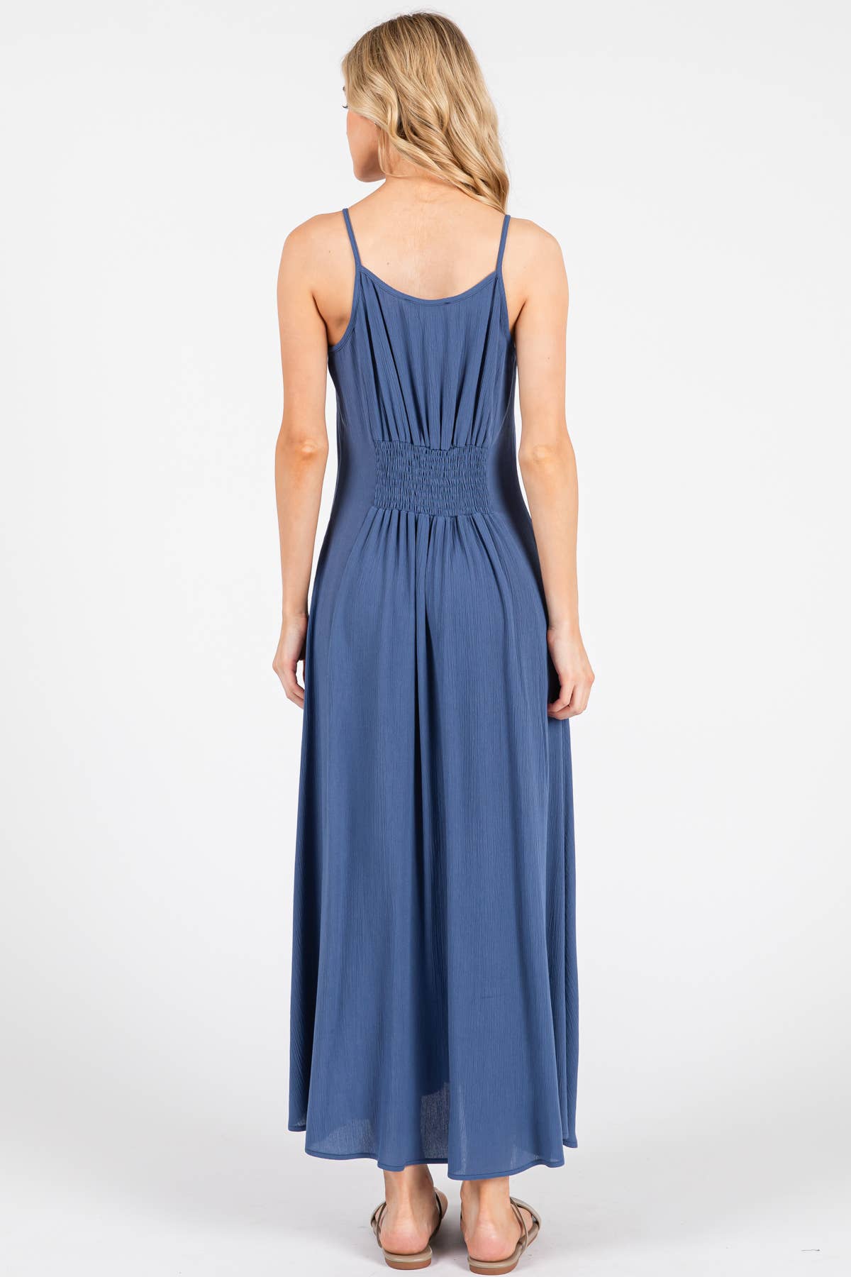 Final Touch - Vente Robe – femme - Robe fluide en mousseline épaisse avec boutons contrastants - ND40209-HV17