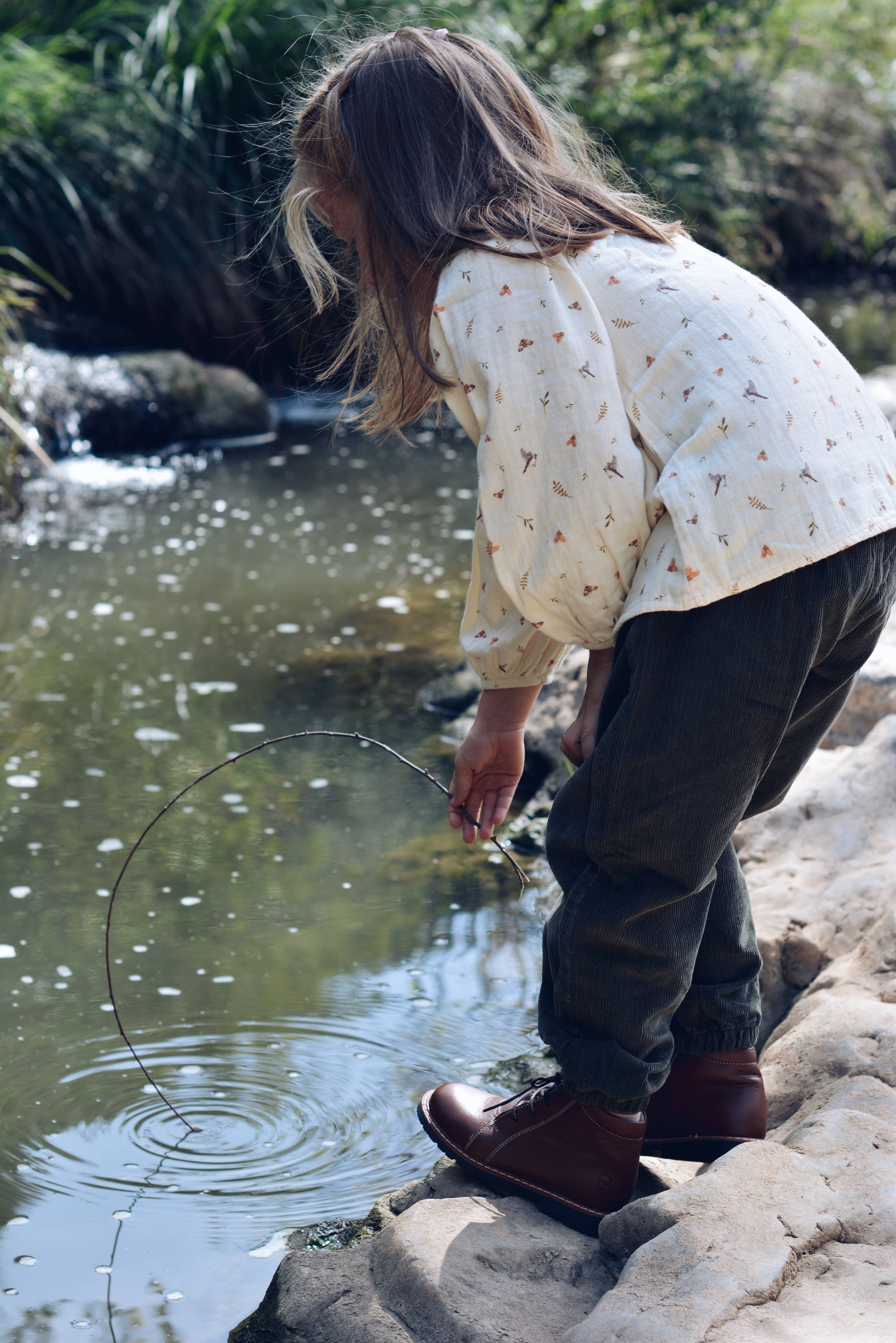 Eli & Nev (we cover U.S. import duties) - Vendita all'ingrosso Maglietta - Bambini - Blusa in mussola di cotone 100% con motivo uccelli e fiori per bambina12