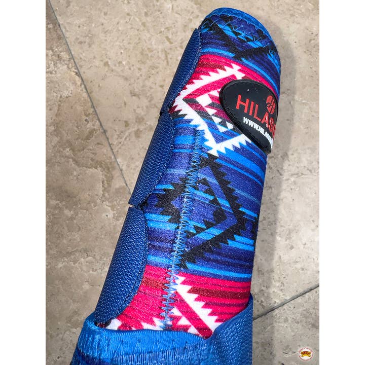 HILASON - Wholesale Horseback Riding Gear - L M S Horse Front Rear Hind Leg Sport Boots Set of 4 Blue