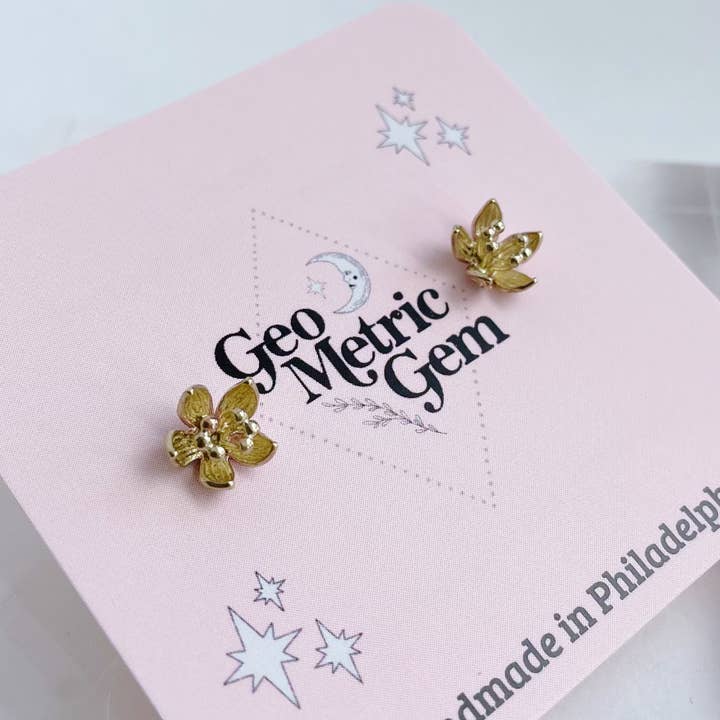 Lotus Studs ~ Latão por atacado de GeoMetricGem