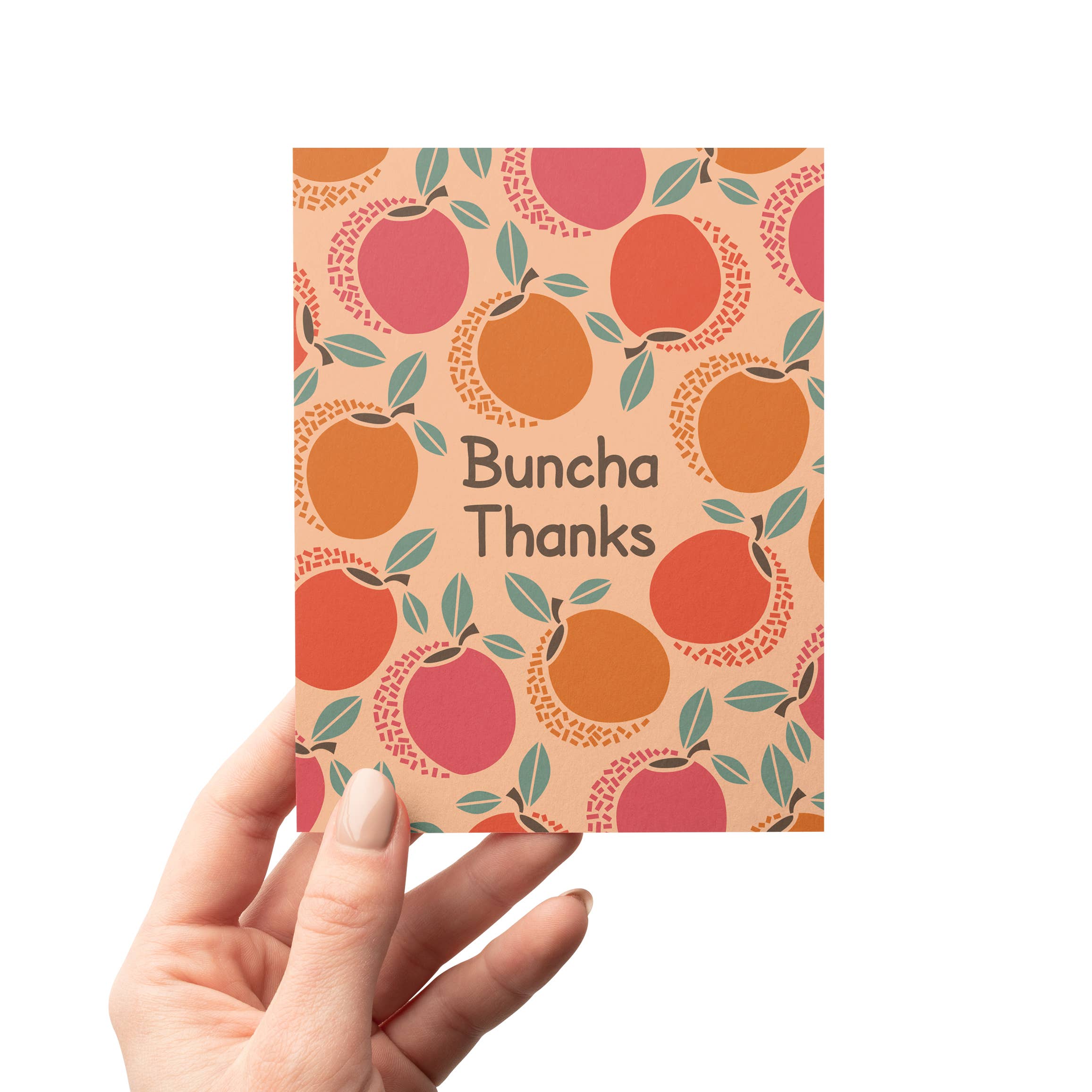 MASU - Vente Cartes de remerciements - Carte de remerciement recyclée Pêche duveteuse ludique0