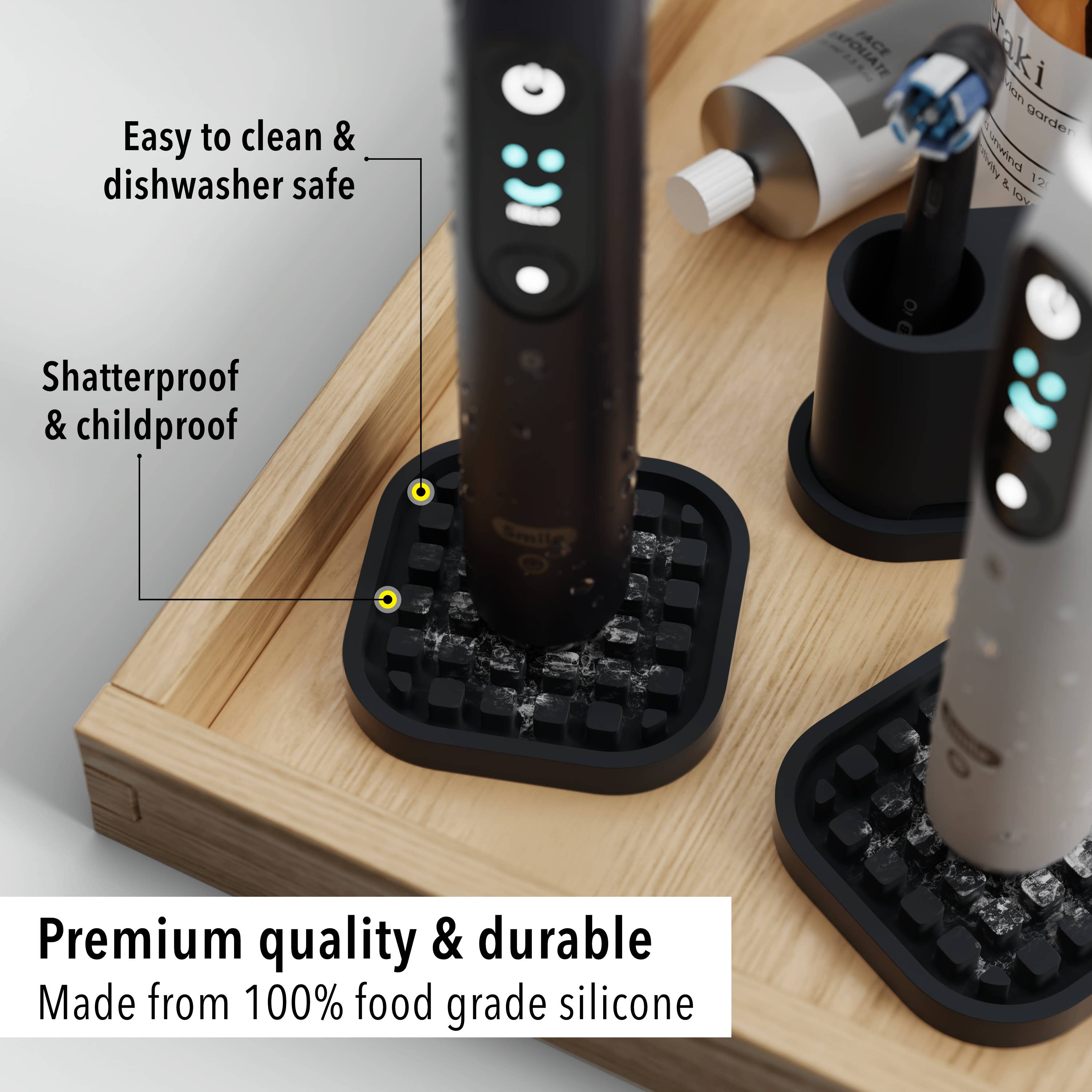 Qikfresh - Wholesale Toothbrush Holder - Toothbrush coasters (set of 2)6