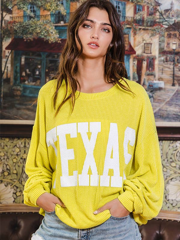 T1770 -'Texas' Comfy Graphic Sweatshirt, Gameday for wholesale by BUCKETLIST INC