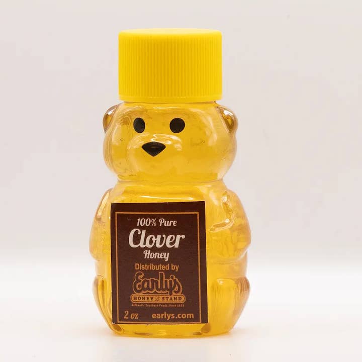 Clover Honey Bear 2oz for wholesale by Early's Honey Stand