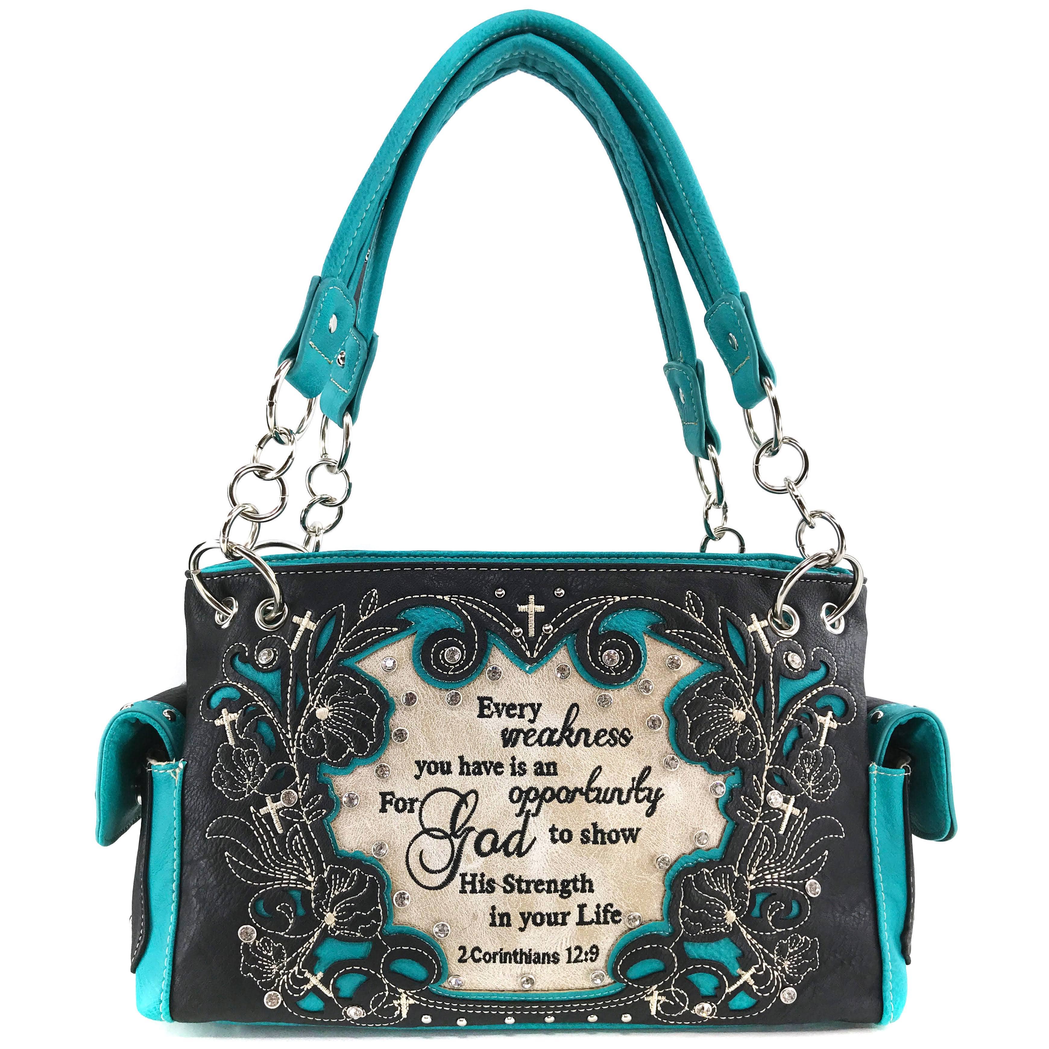 Lunar Deer - Wholesale Shoulder Bag - Women's - Bible Verse 2 Corinthians Western Women's Handbag Purse0
