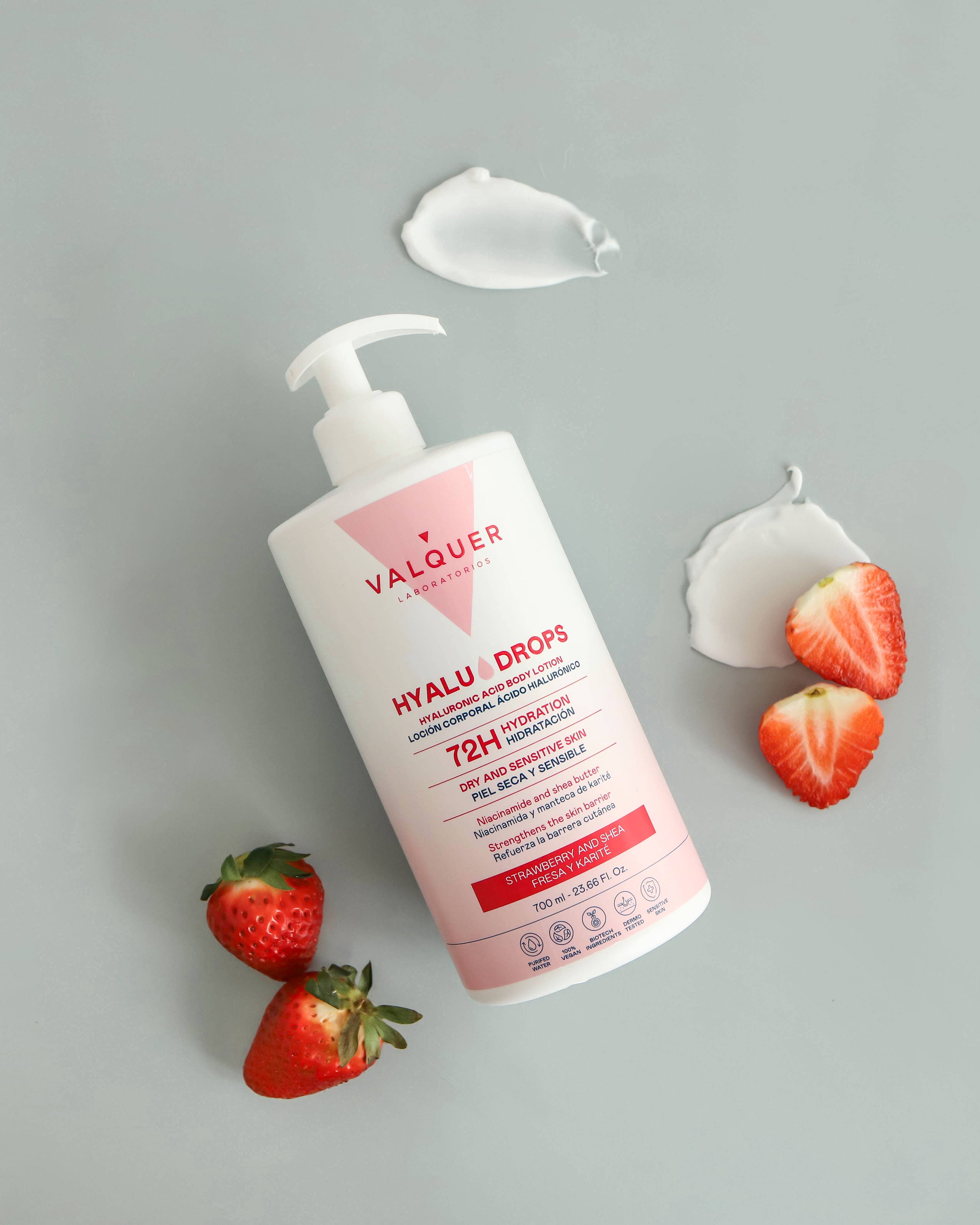 Valquer Laboratorios - Wholesale Body Cream/Lotion - Hyaludrops Body Lotion Strawberry and Shea 72 h 700 ml2