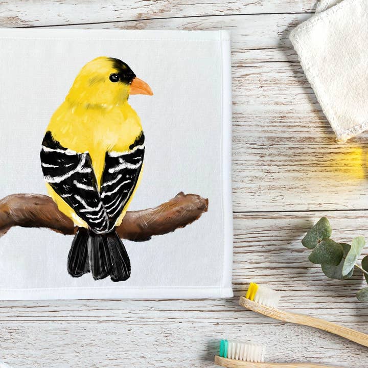 MerikaArt - Wholesale Wash Cloth - American Goldfinch Washcloth3