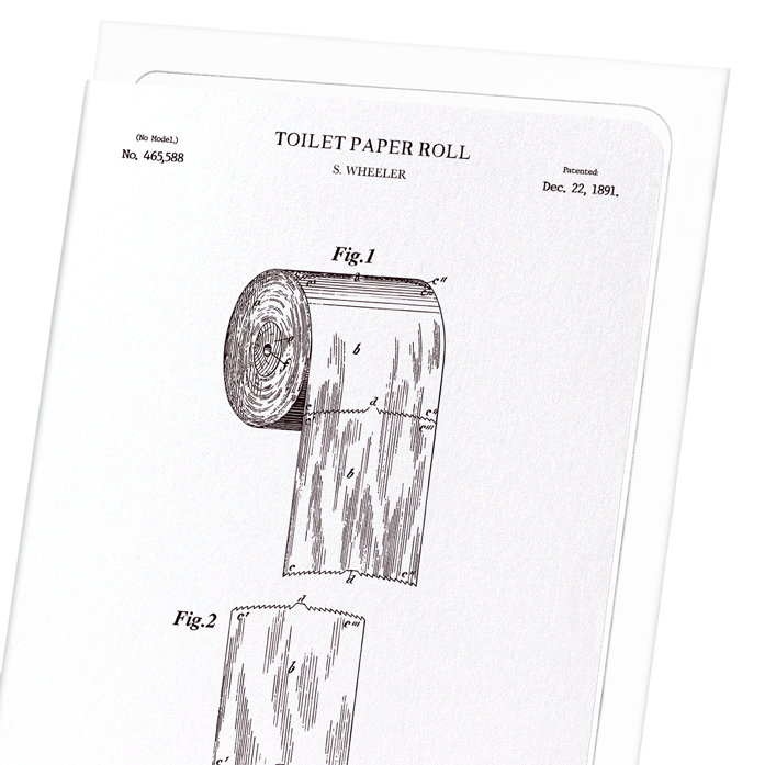 Ezen Trade – wholesale Everyday greeting card – PATENT OF TOILET PAPER ROLL (1891): Greeting Card2