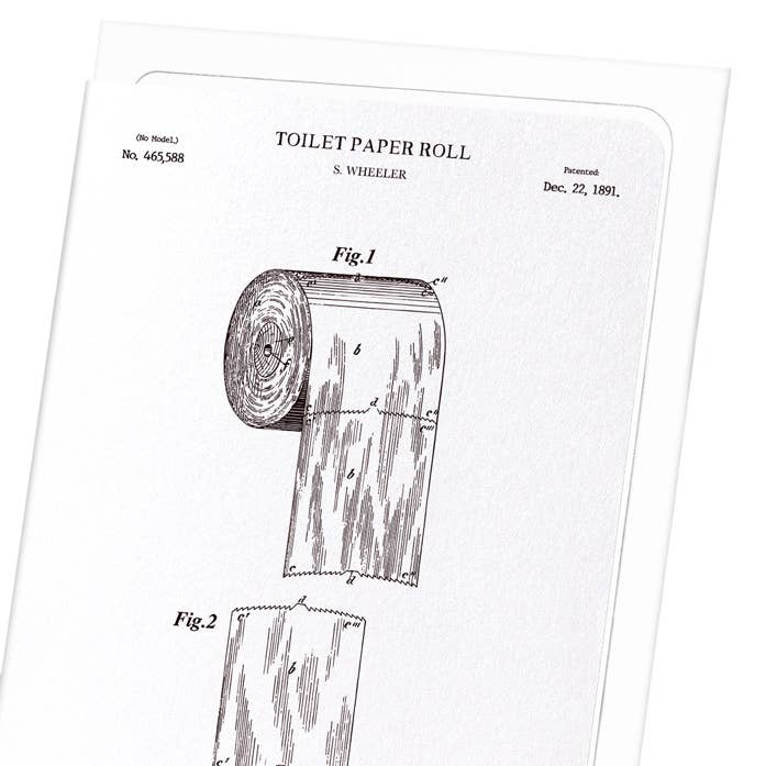 Ezen Trade – wholesale Everyday greeting card – PATENT OF TOILET PAPER ROLL (1891): Greeting Card2