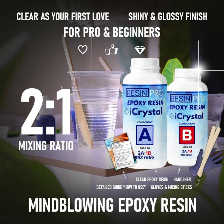 Professional Resins, LLC - Wholesale Craft Supplies - "ICRYSTAL" – Clear Epoxy Resin for Craft & DIY