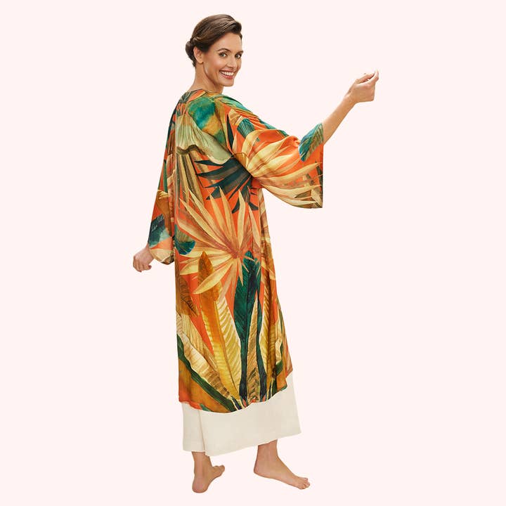 Powder Design inc - US - Wholesale Kimono - Women's - Painted Palms Kimono Gown