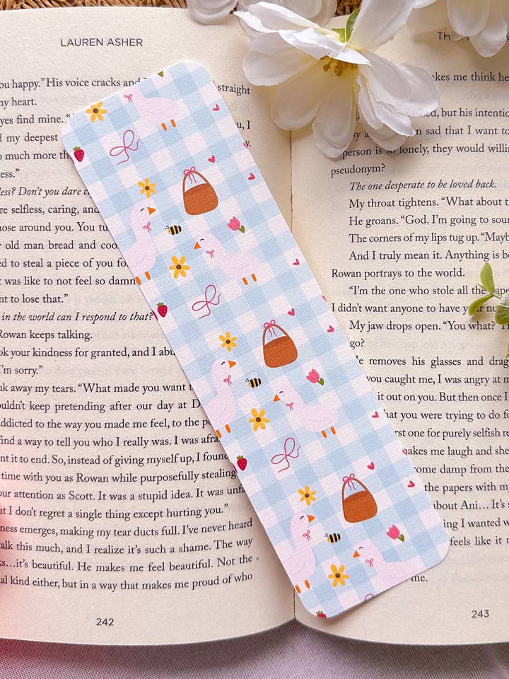 Marcador de Livro em Linho para Piquenique de Primavera por atacado de BlushedDesigns Co.