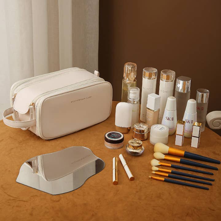 Sensibling Corp. - Wholesale Makeup/Cosmetic Bag - 3 Layer Portable Travel Makeup Pouch Bag7