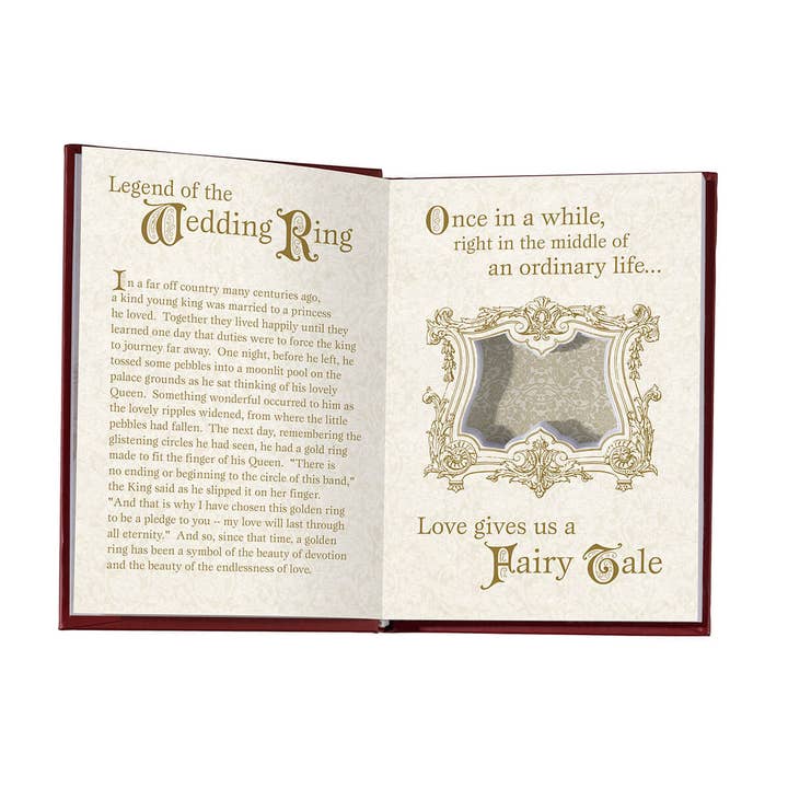 Lillian Rose - Wholesale Jewelry Box/Organizer - Fairy Tale Storybook Ring Holder Red/Gold