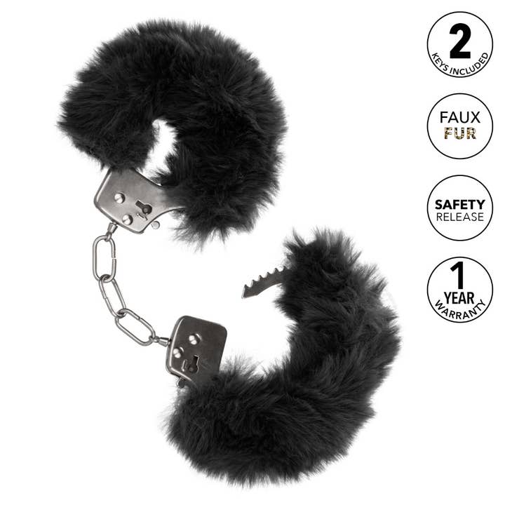 CalExotics - Wholesale Sex Toy - Ultra Fluffy Furry Cuffs - Black5