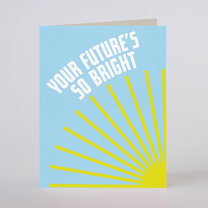 L'AVENIR EST SI LUMINEUX - carte de vœux pour la vente par Mixtape Paper Co.