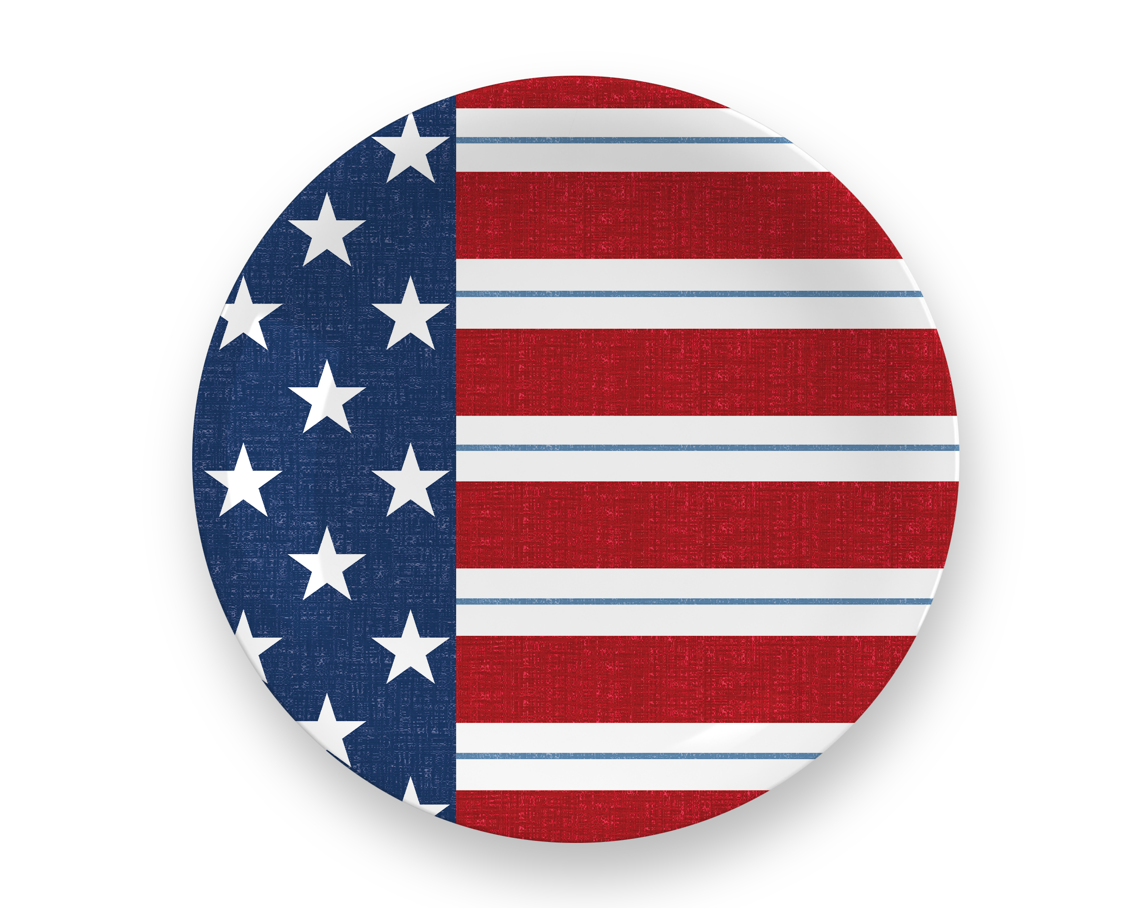 Abode Homewares by TarHong - Wholesale Tableware set - Stars & Stripes Assorted Melamine Salad Plate, Set of 4,2