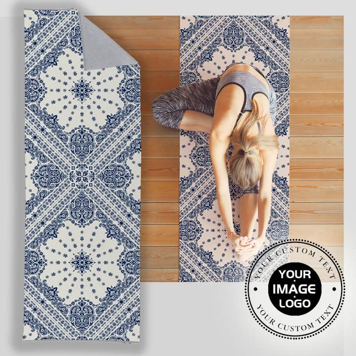 Gepersonaliseerde Paisley Bandana Print Yogamat Handdoek voor wholesale door BloomAngel