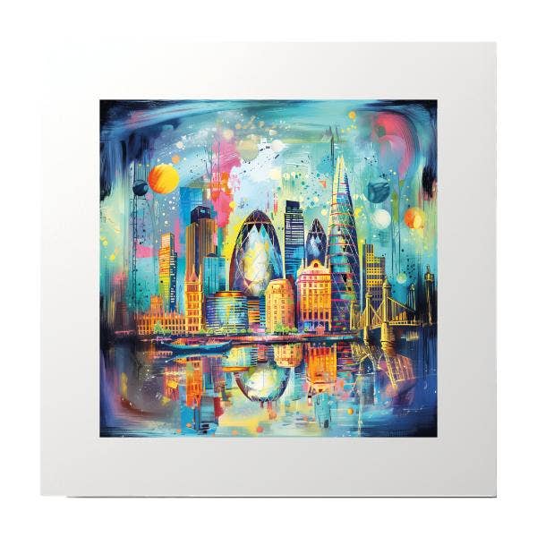 London Multicolour Painting Fine Art Print for wholesale by Artificial Ink