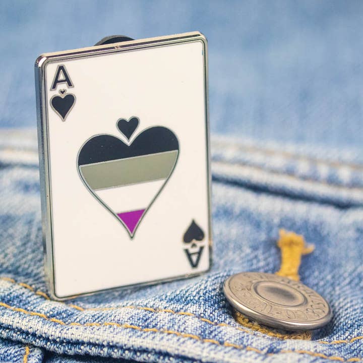 Asexual Ace Enamel Pin for wholesale by Ifs, Ands, Or Buttons