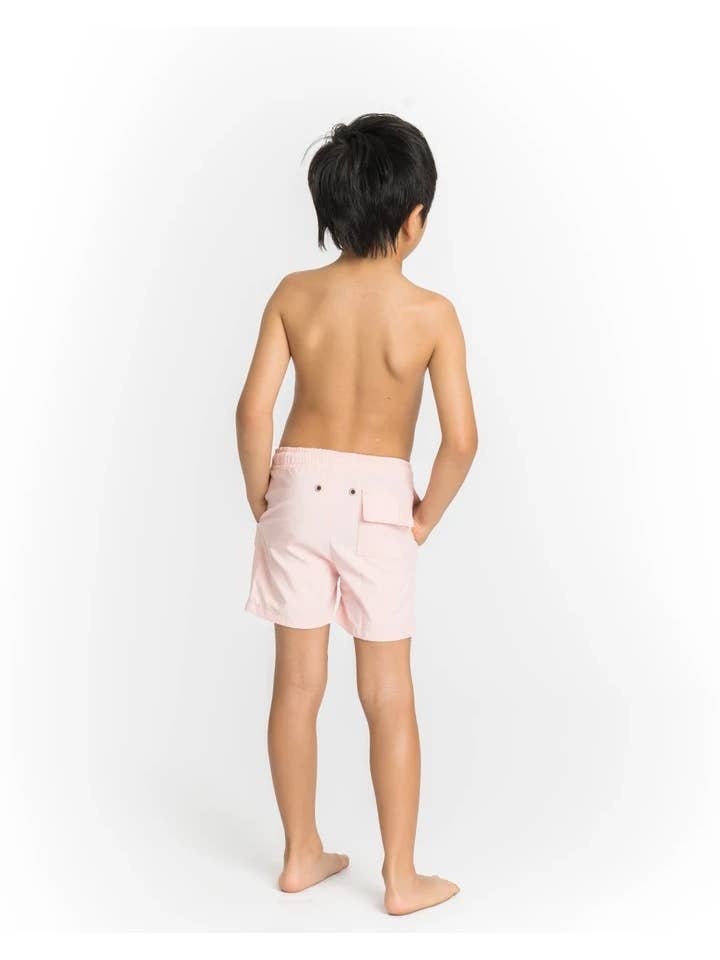 Fiola Rose Swim - Wholesale Swim Shorts - Kids - Boy's Swim Trunks in Rose Quartz1