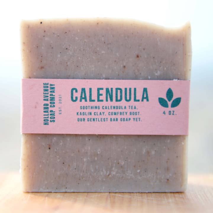 Calendula Lavender Infused Gentle Bar Soap for wholesale by Holland Avenue Soap Company