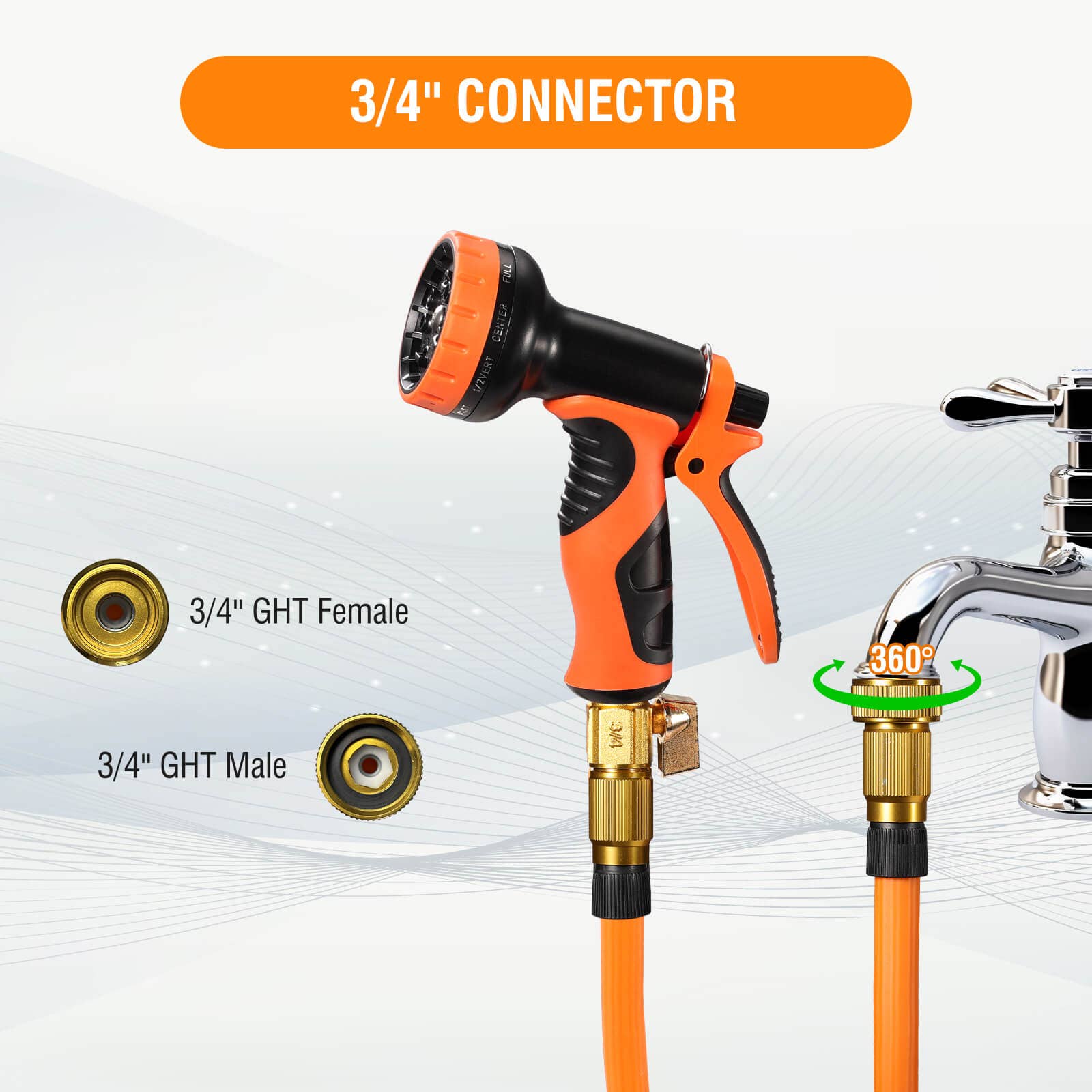 Airthereal - Wholesale Tuingereedschap - 15 meter uitbreidbare tuinslang met 10-in-1 sproeikop6