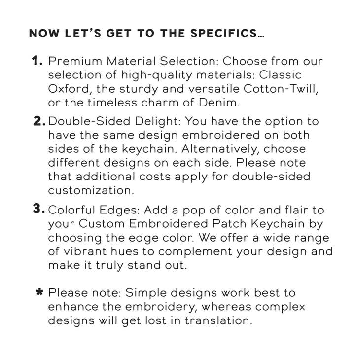 Three Potato Four - Wholesale Keychain - Unisex - Custom Patch Keychain (100 Pcs)