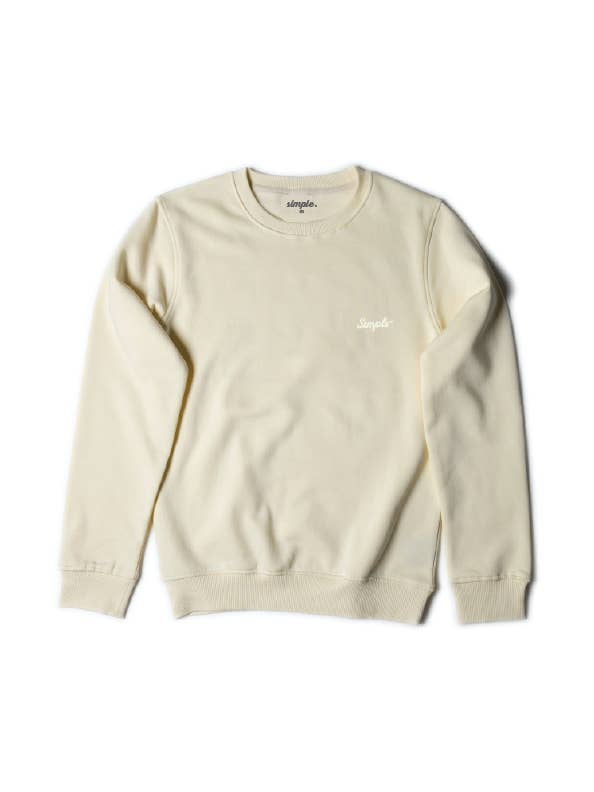 - Basics ronde hals ivoor voor wholesale door Simple Man Clothing