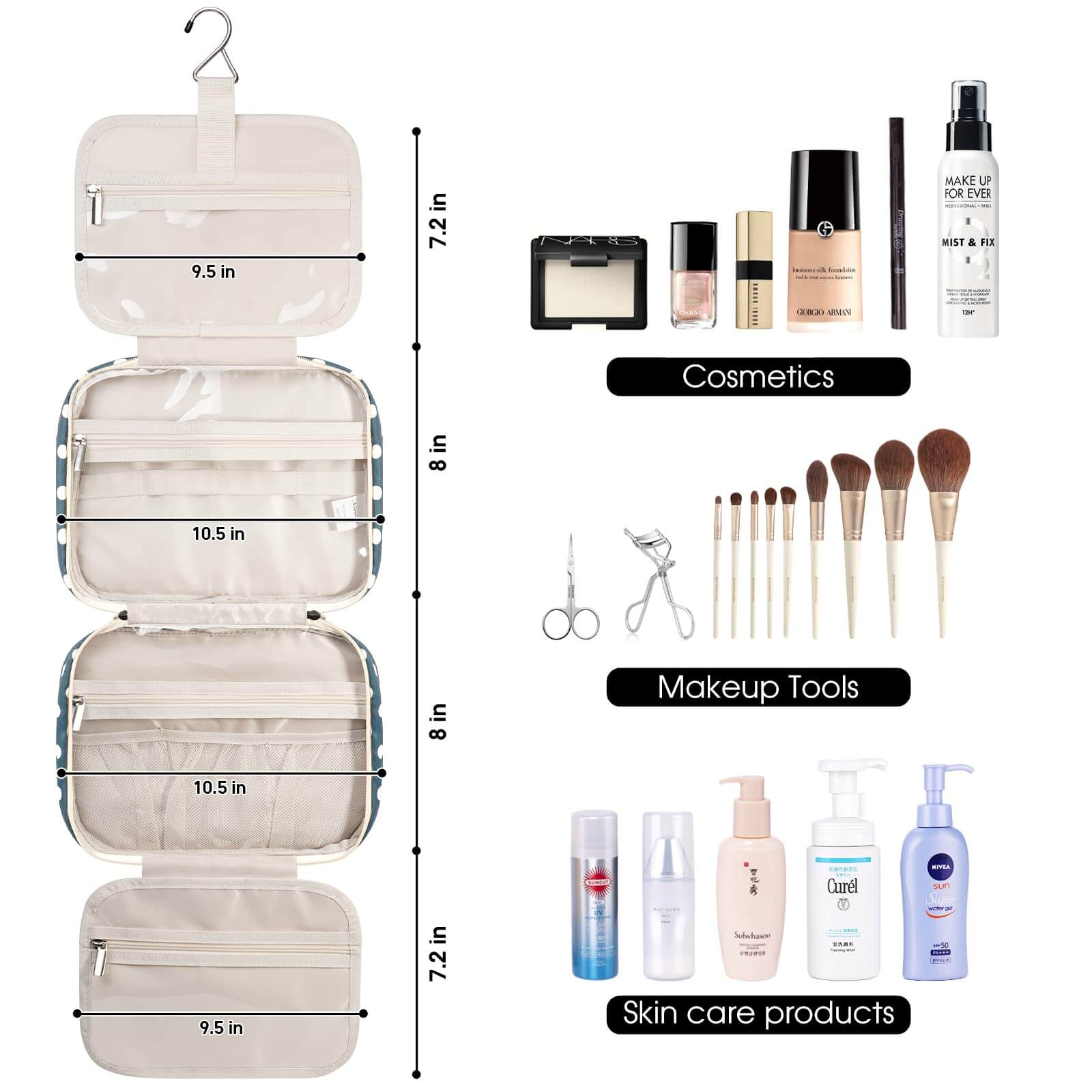 wandf – Großhandel Schmink-/Kosmetiktasche – Hängender Kulturbeutel für Frauen Reise-Make-up-Tasche87