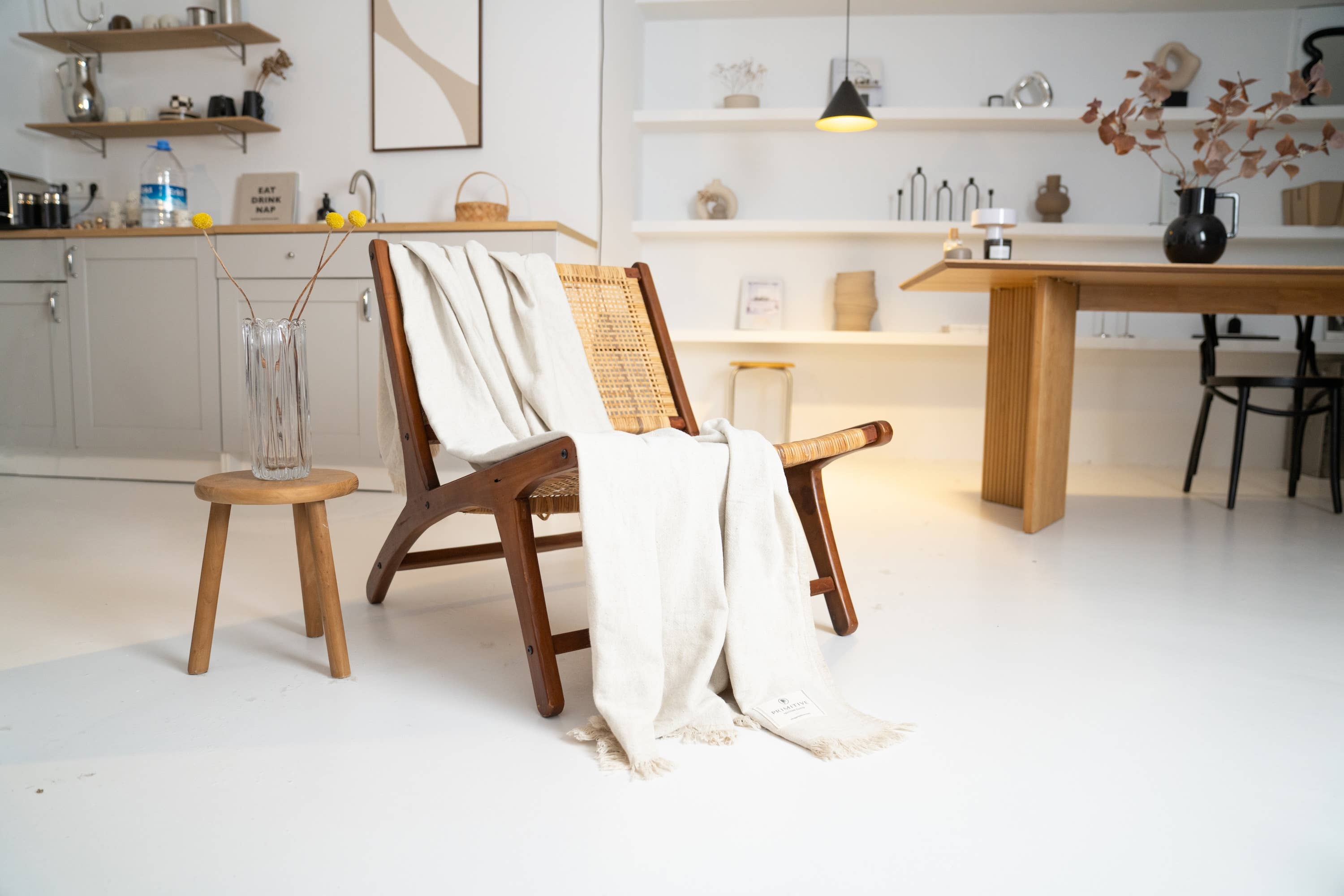 Primitive - Wholesale Decoratiedeken - Barbaresco omkeerbare plaiddeken van linnen W0119